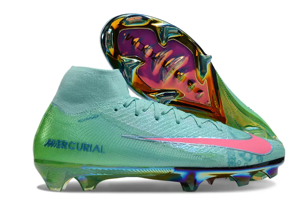 Nike Air Zoom Mercurial Superfly 10 Elite FG - Aqua/Vibrant Pink/Rainbow Iridescent