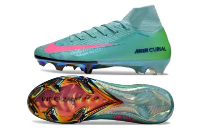 Nike Air Zoom Mercurial Superfly 10 Elite FG - Aqua/Coral Pink/Aurora Rainbow