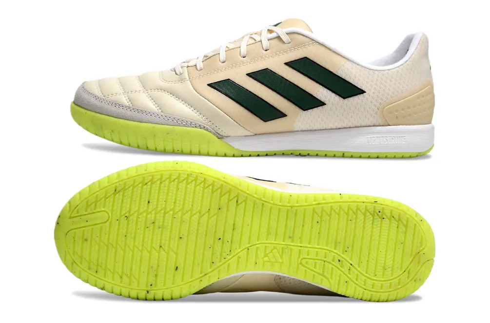 Adidas Top Sala Competition IC - Beige/Forest Green/Volt Yellow