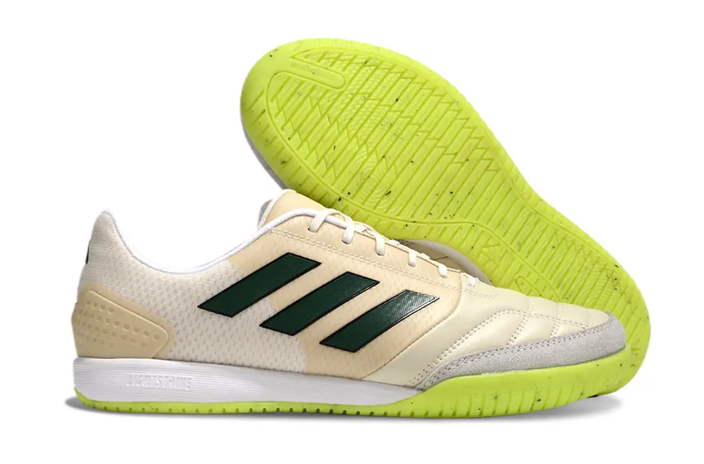 Adidas Top Sala Competition IC - Beige/Forest Green/Volt Yellow