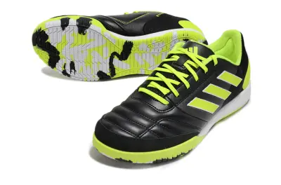 Adidas Top Sala Competition IC Futsal Indoor Soccer Shoes - Black/Lime Green/White