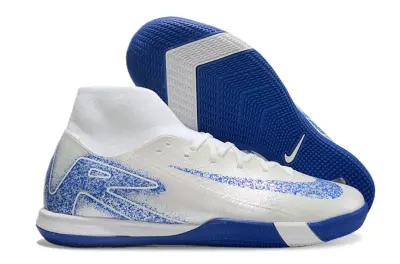 Nike Air Zoom Mercurial Superfly 10 Academy IC - White/Electric Blue/Light Grey