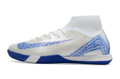 Nike Air Zoom Mercurial Superfly 10 Academy IC - White/Electric Blue/Light Grey