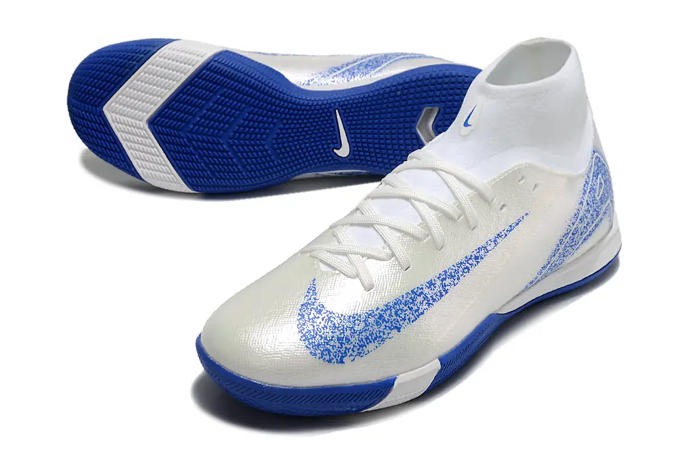 Nike Air Zoom Mercurial Superfly 10 Academy IC - White/Electric Blue/Light Grey