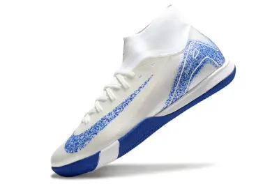 Nike Air Zoom Mercurial Superfly 10 Academy IC - White/Electric Blue/Light Grey