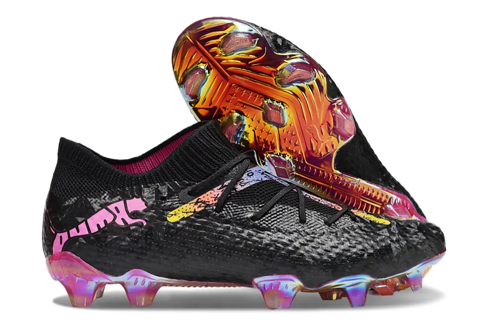 Puma Future 7 Ultimate FG - Black/Vibrant Pink/Rainbow Gradient
