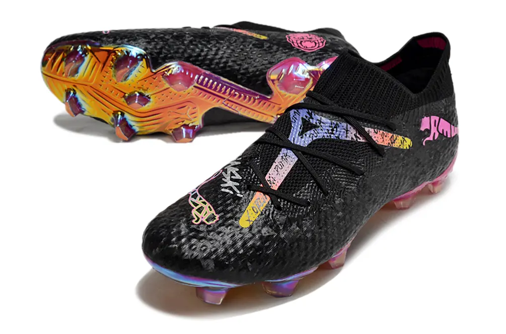 Puma Future 7 Ultimate FG - Black/Vibrant Pink/Rainbow Gradient