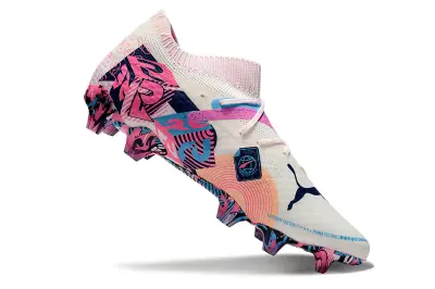 Puma Future 7 Ultimate FG - White/Pink Burst/Blue Splash