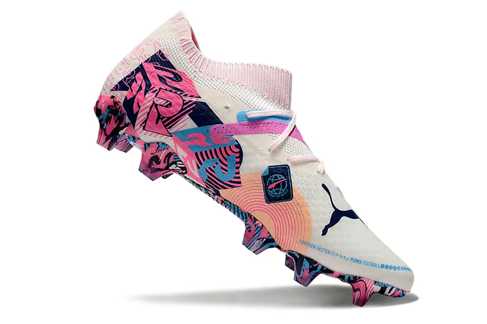 Puma Future 7 Ultimate FG - White/Pink Burst/Blue Splash