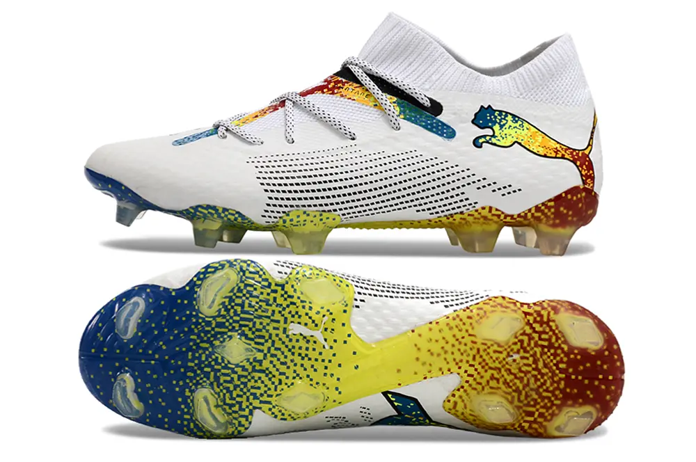 Puma Future 7 Ultimate FG - White/Vibrant Yellow/Sky Blue