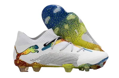 Puma Future 7 Ultimate FG - White/Vibrant Yellow/Sky Blue