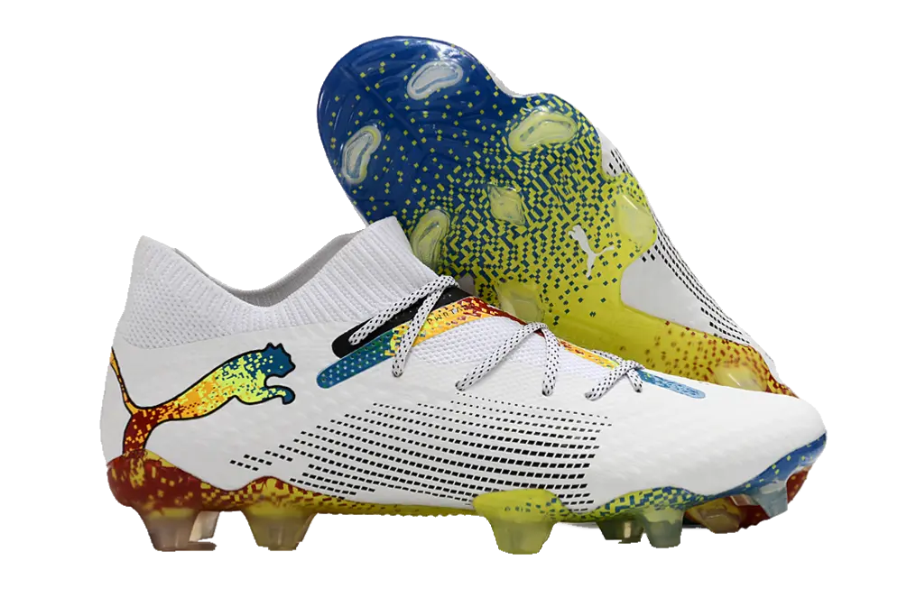 Puma Future 7 Ultimate FG - White/Vibrant Yellow/Sky Blue