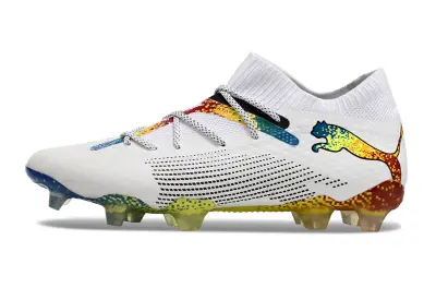Puma Future 7 Ultimate FG - White/Vibrant Yellow/Sky Blue