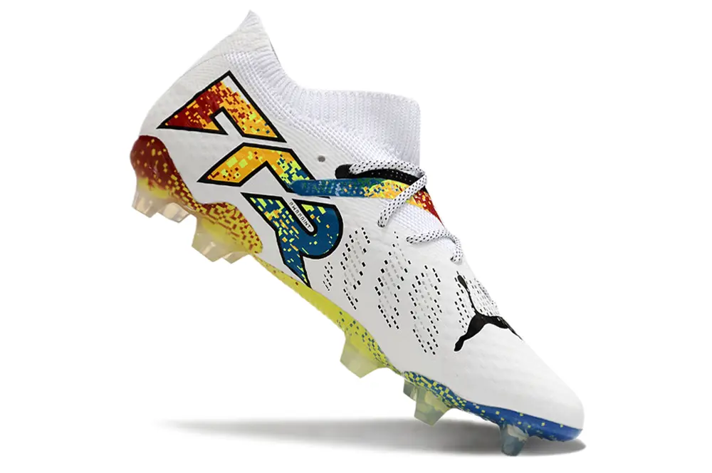 Puma Future 7 Ultimate FG - White/Vibrant Yellow/Sky Blue