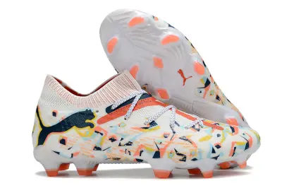 Puma Future 7 Ultimate FG - White/Coral Burst/Graphite Blue