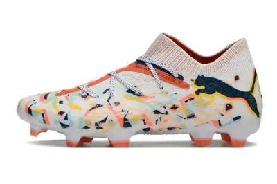 Puma Future 7 Ultimate FG - White/Coral Burst/Graphite Blue