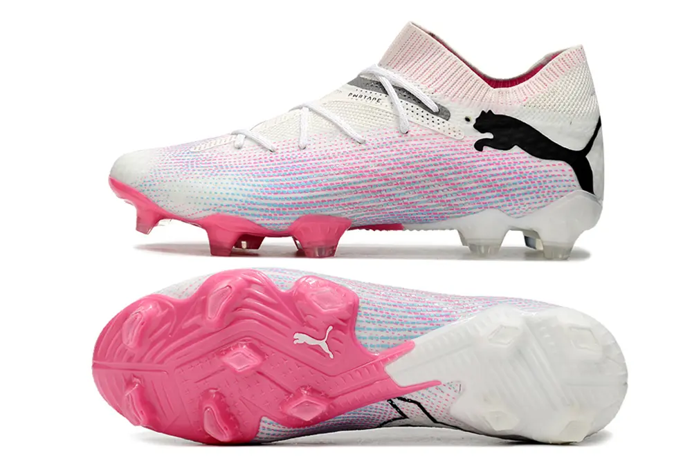 Puma Future 7 Ultimate FG - White/Neon Pink/Sky Blue