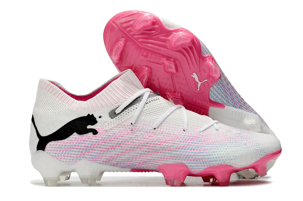 Puma Future 7 Ultimate FG - White/Neon Pink/Sky Blue