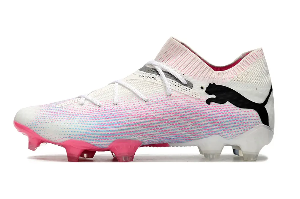 Puma Future 7 Ultimate FG - White/Neon Pink/Sky Blue