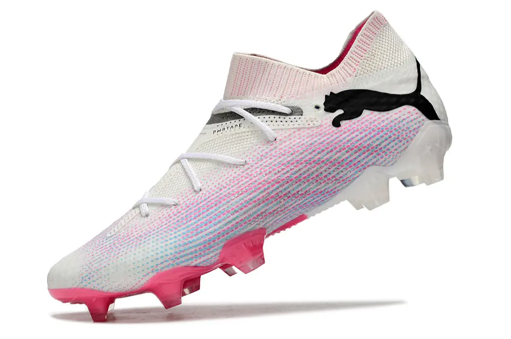 Puma Future 7 Ultimate FG - White/Neon Pink/Sky Blue