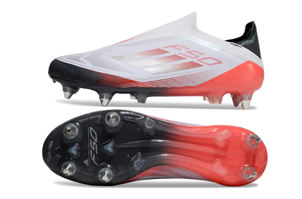 Adidas F50 Elite Laceless SG - White/Vibrant Red/Black