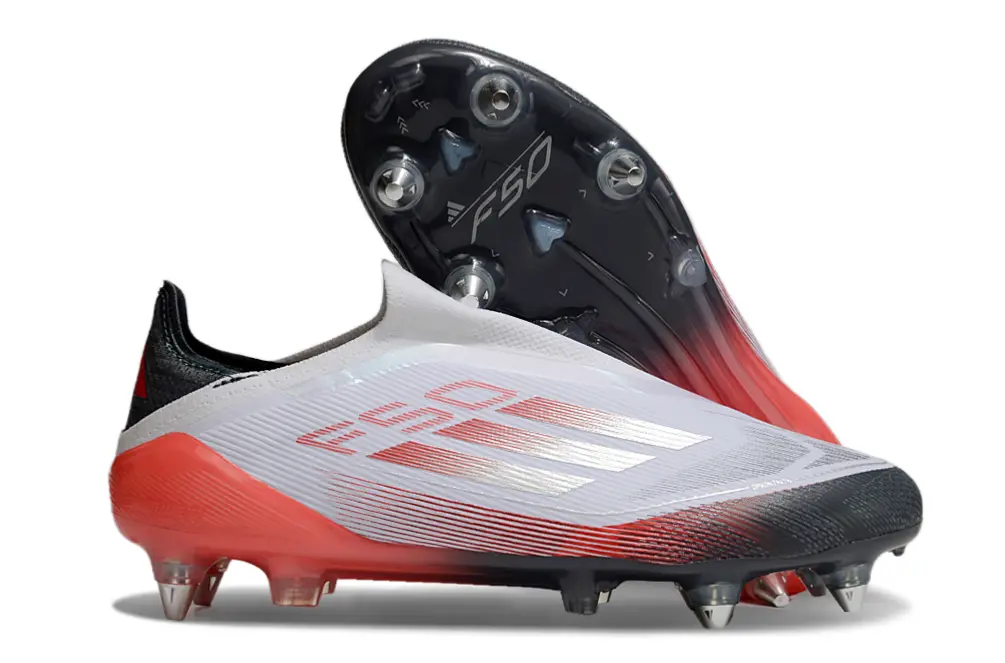 Adidas F50 Elite Laceless SG - White/Vibrant Red/Black