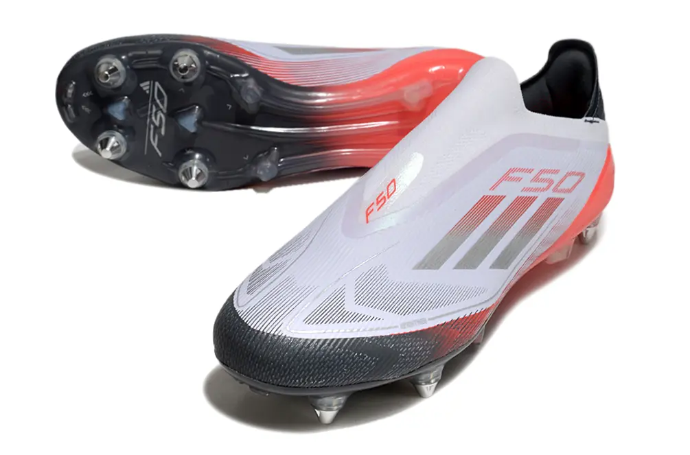 Adidas F50 Elite Laceless SG - White/Vibrant Red/Black