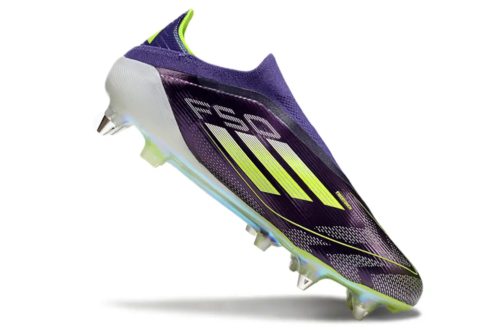 Adidas F50 Elite Laceless SG - Purple/Lime Green/Metallic Silver