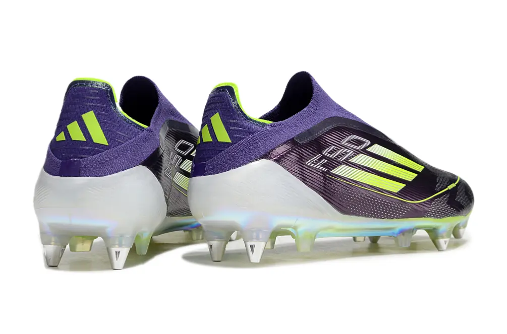 Adidas F50 Elite Laceless SG - Purple/Lime Green/Metallic Silver