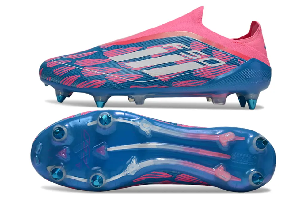Adidas F50 Elite Laceless SG - Pink/Coral Glow/Aquatic Blue