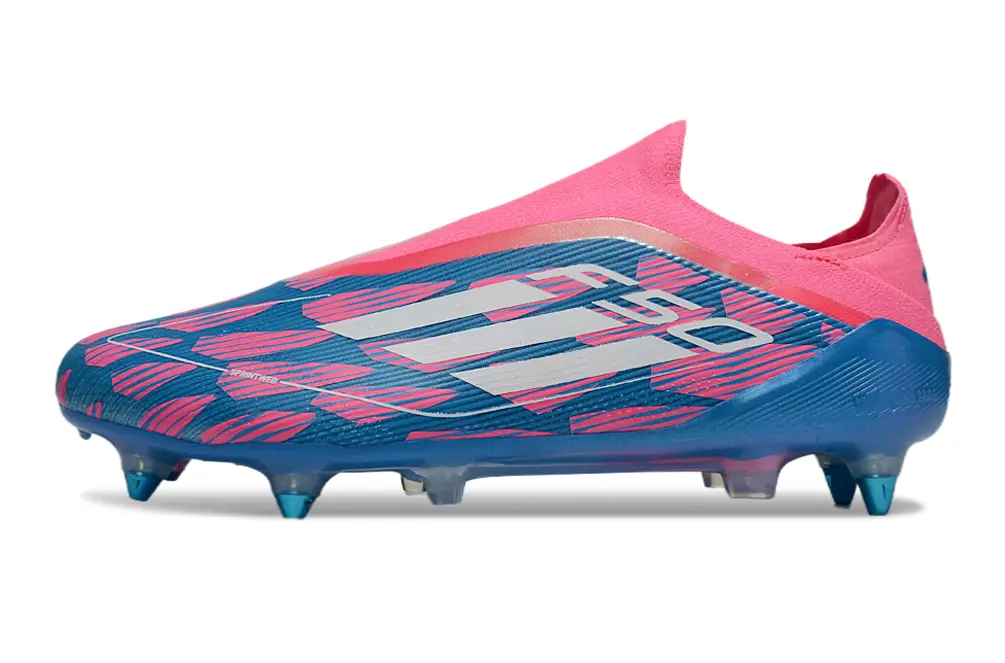 Adidas F50 Elite Laceless SG - Pink/Coral Glow/Aquatic Blue