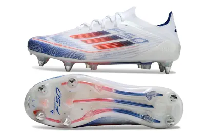 Adidas F50 Elite SG - White/Electric Blue/Inferno Orange