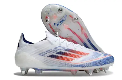 Adidas F50 Elite SG - White/Electric Blue/Inferno Orange