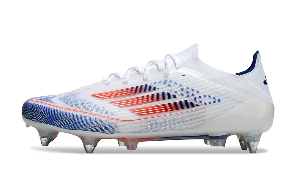 Adidas F50 Elite SG - White/Electric Blue/Inferno Orange