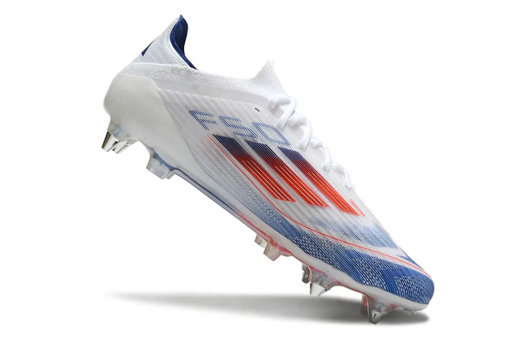 Adidas F50 Elite SG - White/Electric Blue/Inferno Orange