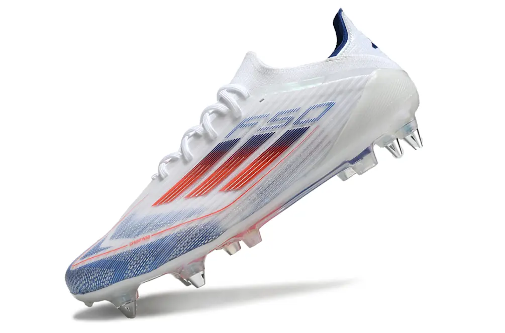 Adidas F50 Elite SG - White/Electric Blue/Inferno Orange