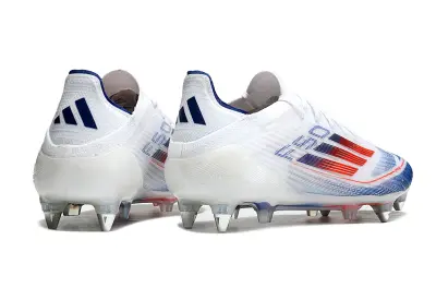 Adidas F50 Elite SG - White/Electric Blue/Inferno Orange