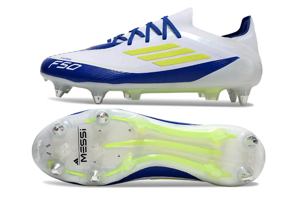 Messi x Adidas F50 Elite SG - Blue/Neon Yellow/White