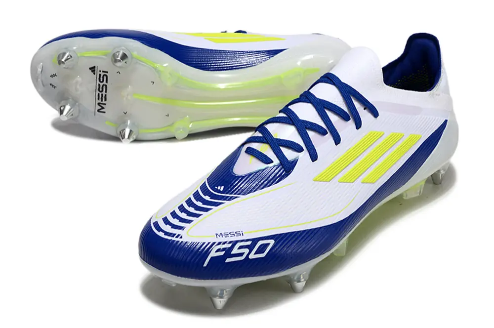 Messi x Adidas F50 Elite SG - Blue/Neon Yellow/White
