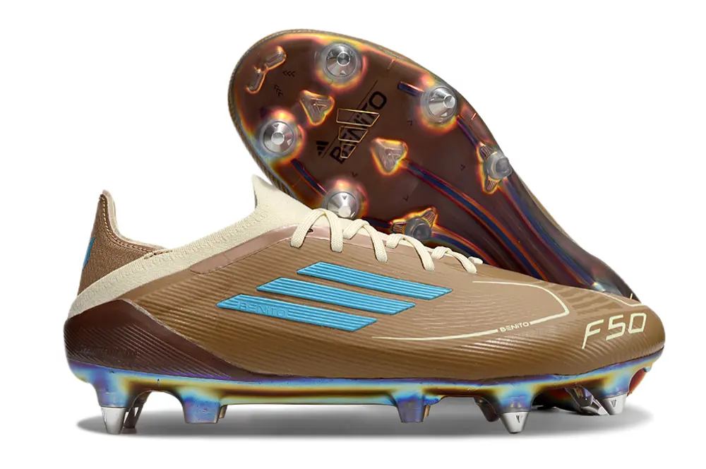 Bad Bunny x Messi Adidas F50 Elite SG - Brown/Desert Sand/Golden Amber