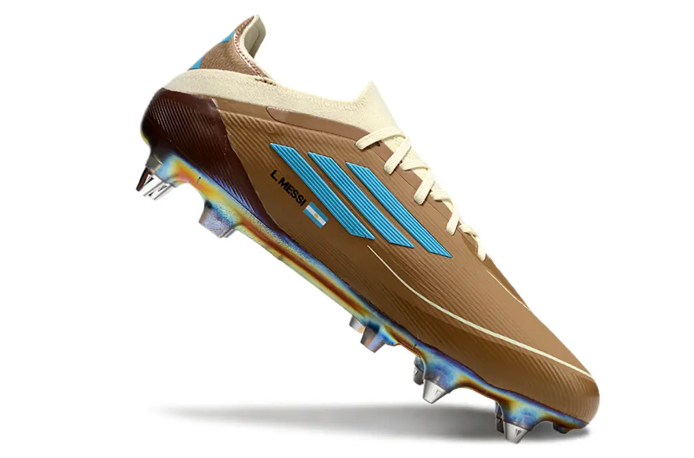 Bad Bunny x Messi Adidas F50 Elite SG - Brown/Desert Sand/Golden Amber