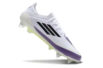 Messi x Adidas F50 Elite SG - White/Vibrant Purple/Neon Yellow