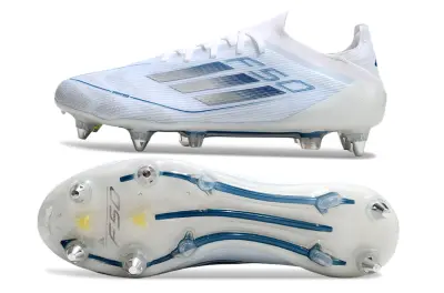 Adidas F50 Elite SG - White/Sky Blue/Metallic Silver