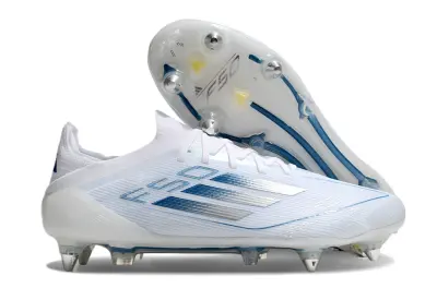 Adidas F50 Elite SG - White/Sky Blue/Metallic Silver