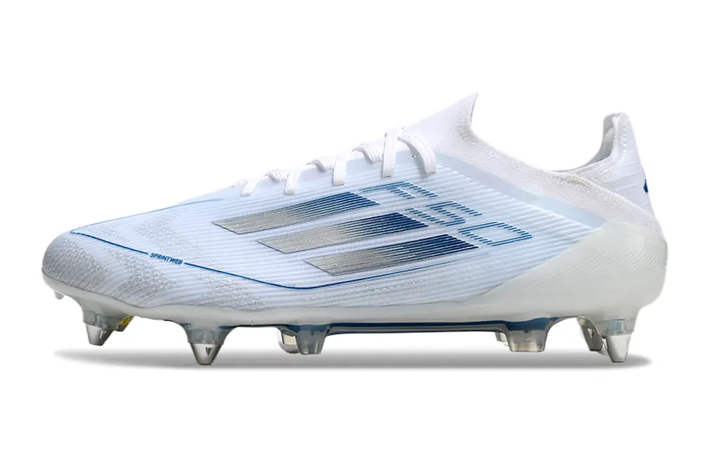 Adidas F50 Elite SG - White/Sky Blue/Metallic Silver