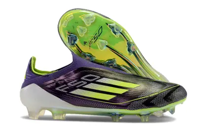 Adidas F50 Elite Laceless FG - Purple/Electric Green/Solar Yellow