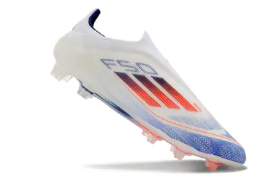 Adidas F50 Elite Laceless FG - White/Electric Blue/Fiery Orange