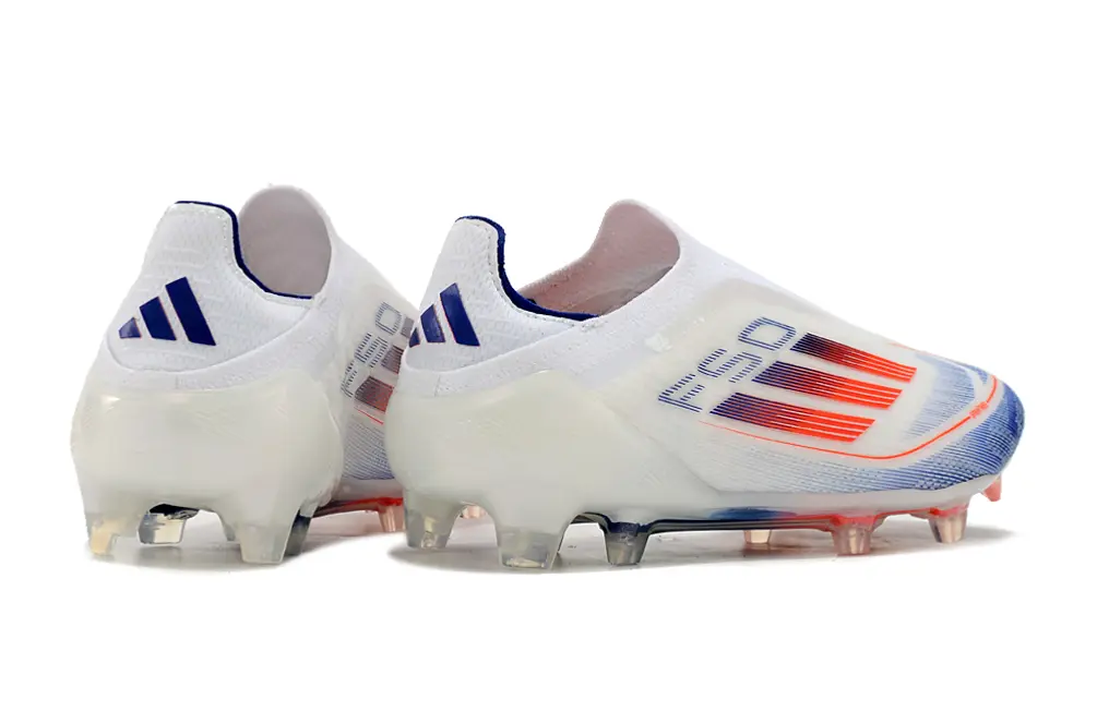 Adidas F50 Elite Laceless FG - White/Electric Blue/Fiery Orange