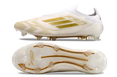 Adidas F50 Elite Laceless FG - White/Gold/Translucent