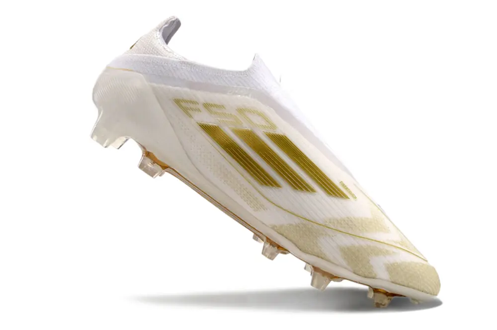 Adidas F50 Elite Laceless FG - White/Gold/Translucent